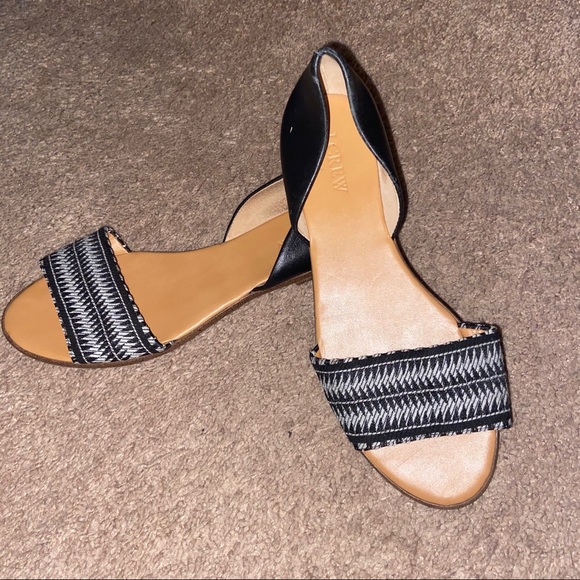 J Crew - Morgan Woven D’Orsay Peep Toe Flats - Picture 3 of 8